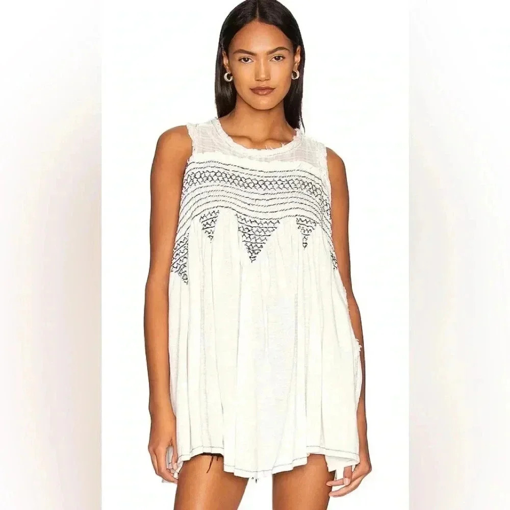 Free People Sea Breeze Flowy Tunic Top